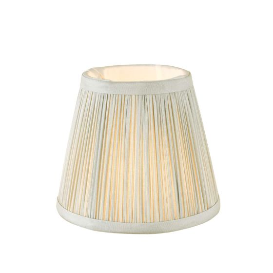 där lighting Noelle Grey Silk Pleated Shade 14cm