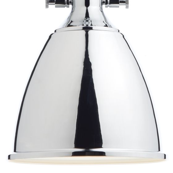 där lighting Nolan 1 Light Pendant Polished Chrome