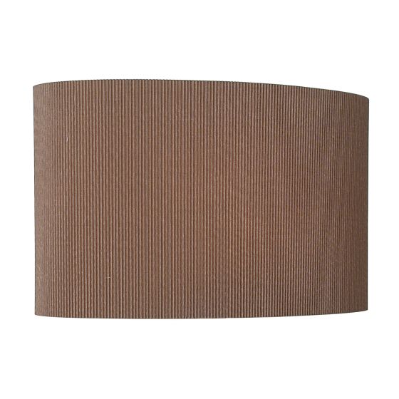 där lighting Oporto Brown Cotton Oval Shade 31cm
