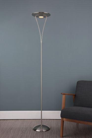 Där Lighting Opus Floor Lamp Satin Chrome