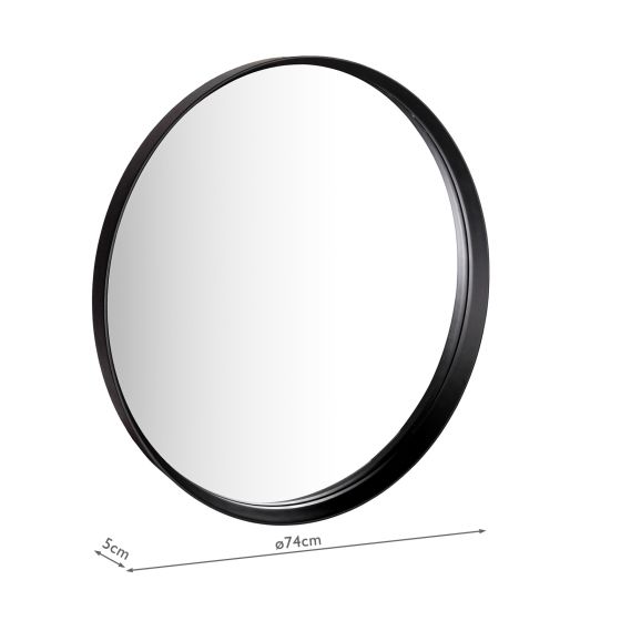 Där Lighting Orana Mirror Matt Black 74cm