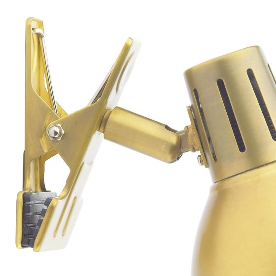 Där Lighting Osaka Clip On Spotlight Brushed Brass