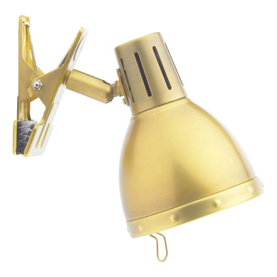 där lighting Osaka Clip On Spotlight Brushed Brass
