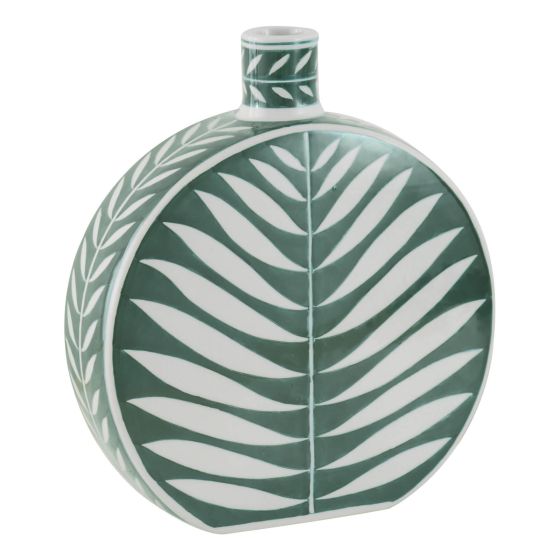 Där Lighting Ozanka Ceramic Green & White Vase