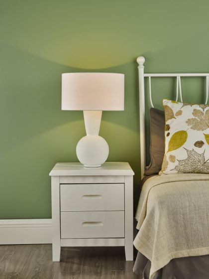 Där Lighting Perla Table Lamp Matt White Base Only