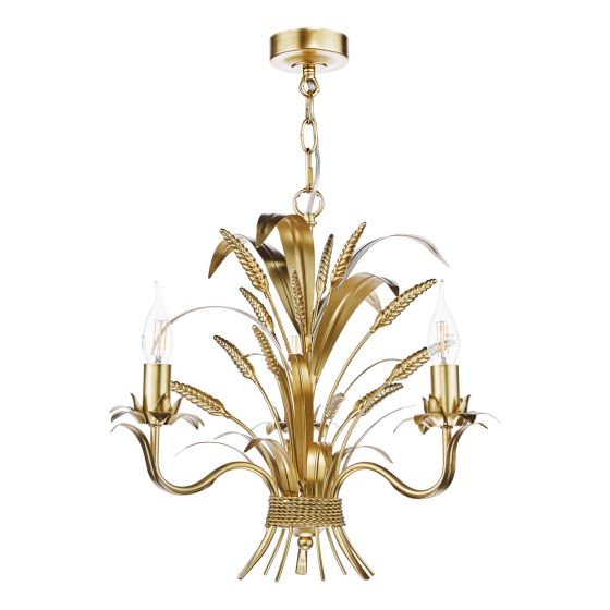 Där Lighting Phaedra 3 Light Pendant Gold