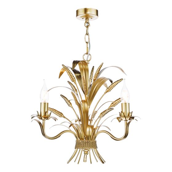 där lighting Phaedra 3 Light Pendant Gold