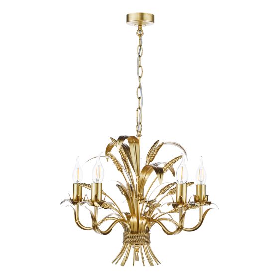 Där Lighting Phaedra 5 Light Pendant Gold