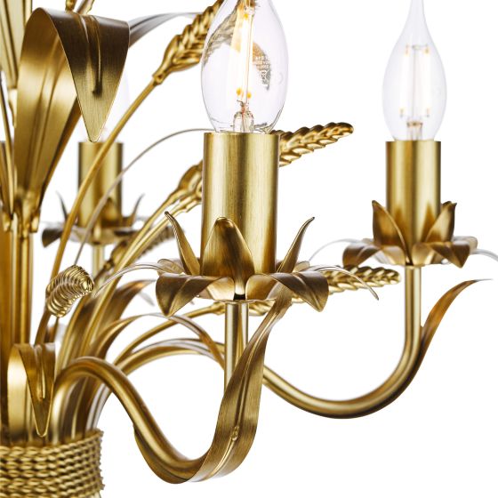 Där Lighting Phaedra 5 Light Pendant Gold