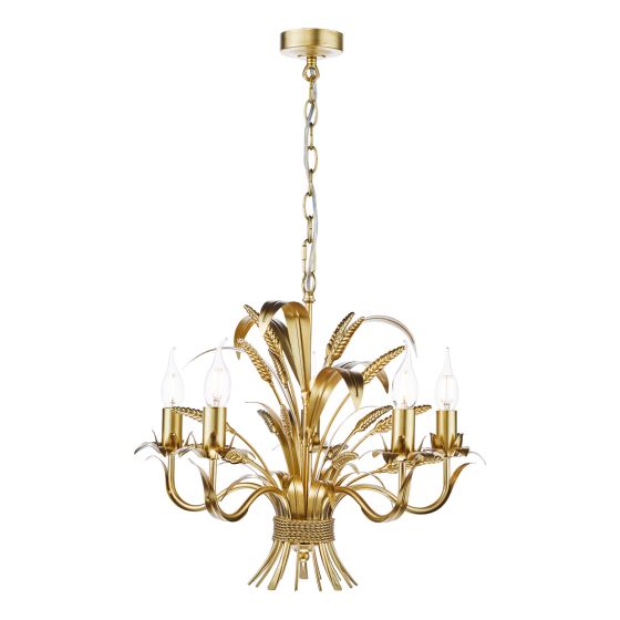 där lighting Phaedra 5 Light Pendant Gold