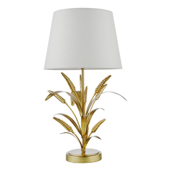 Där Lighting Phaedra Table Lamp Gold With Shade
