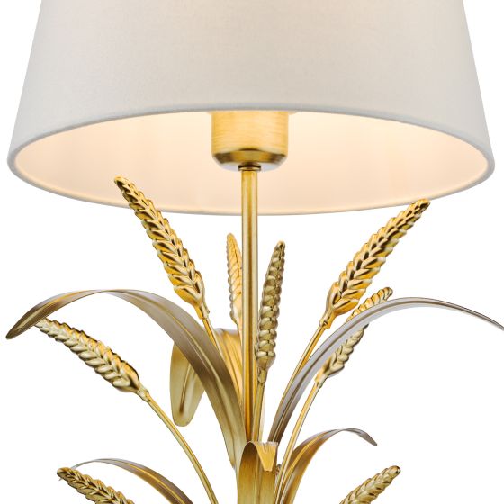 Där Lighting Phaedra Table Lamp Gold With Shade