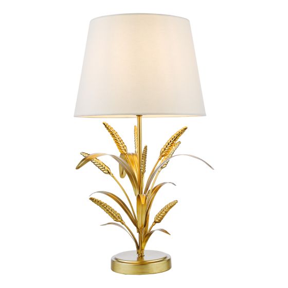 där lighting Phaedra Table Lamp Gold With Shade