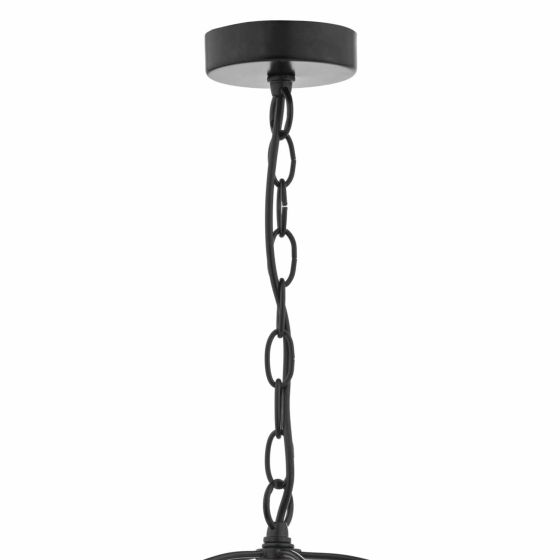där lighting Phoenix 3 Light Pendant Black & Copper