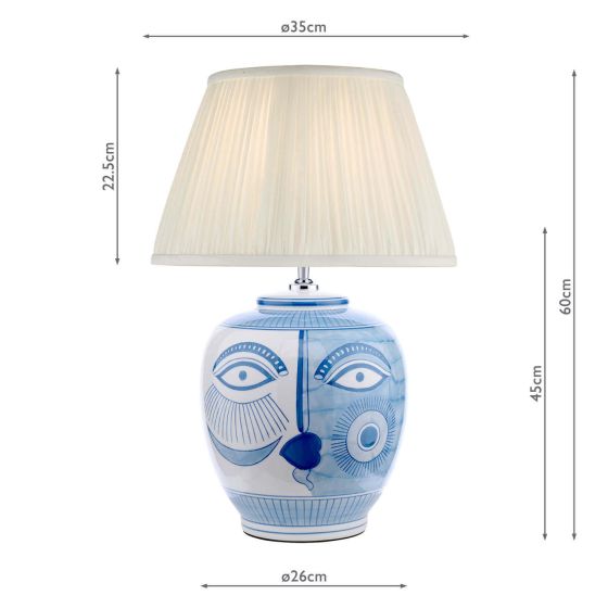 Där Lighting Picasso Table Lamp Ceramic With Shade