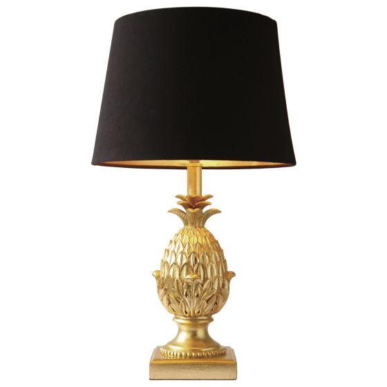 Där Lighting Pineapple Table Lamp Gold With Shade