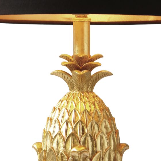 där lighting Pineapple Table Lamp Gold With Shade