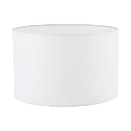 Där Lighting Pyramid White Linen Drum Shade 30cm