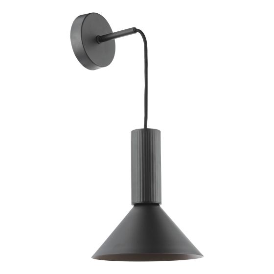 Där Lighting Ragnar Pendant/Wall Light Satin Black