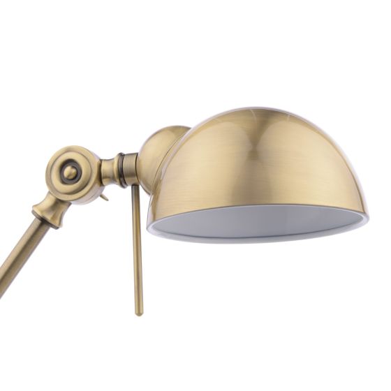 Där Lighting Ranger Task Table Lamp Antique Brass