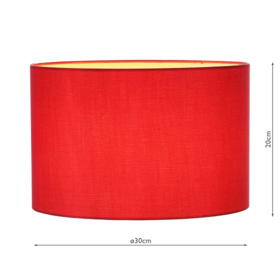 Där Lighting Rheneas Table Lamp Shade Red 30cm