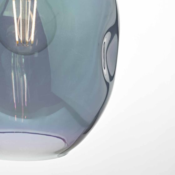 Där Lighting Rogan Pendant Black & Iridised Glass