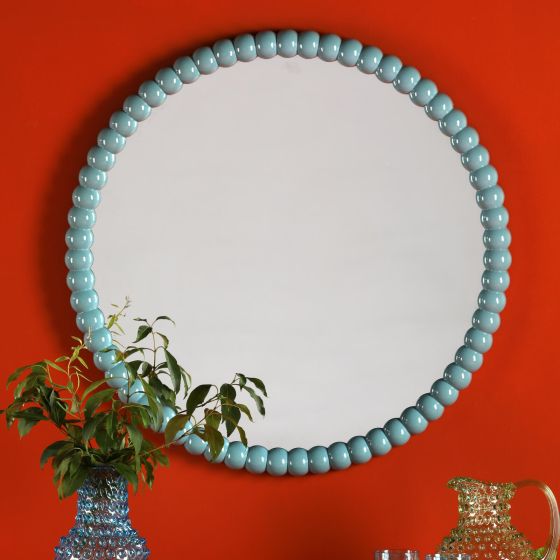 Där Lighting Ruan Round Mirror Blue 70cm