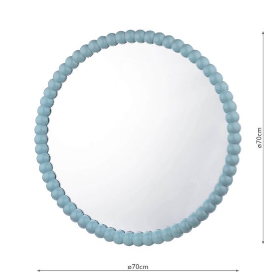 Där Lighting Ruan Round Mirror Blue 70cm