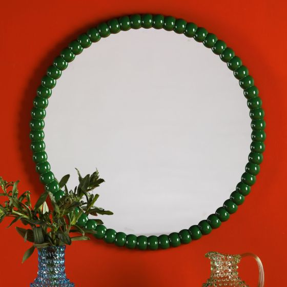 Där Lighting Ruan Round Mirror Green 70cm