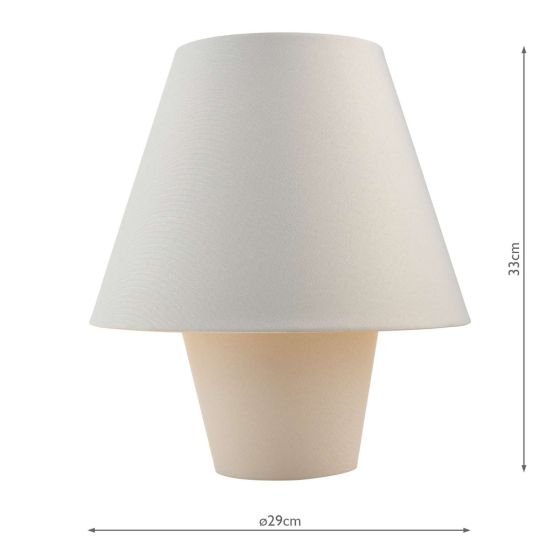 Där Lighting Rylee Table Lamp Fabric Grey
