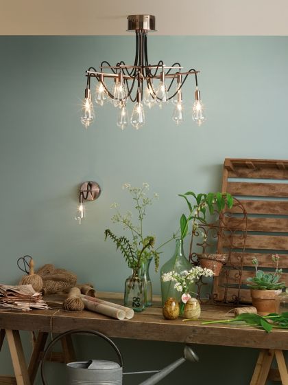 Där Lighting Scroll Single Wall Bracket Copper