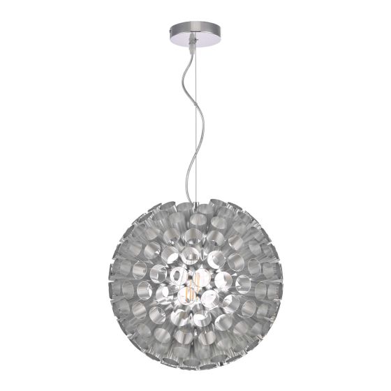 Där Lighting Serafina Small Pendant Brushed Chrome
