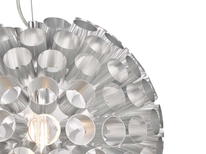 Där Lighting Serafina Small Pendant Brushed Chrome