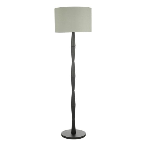 Där Lighting Sierra Floor Lamp Black With Shade