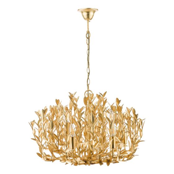 Där Lighting Silvius 9 Light Pendant Gold Leaf