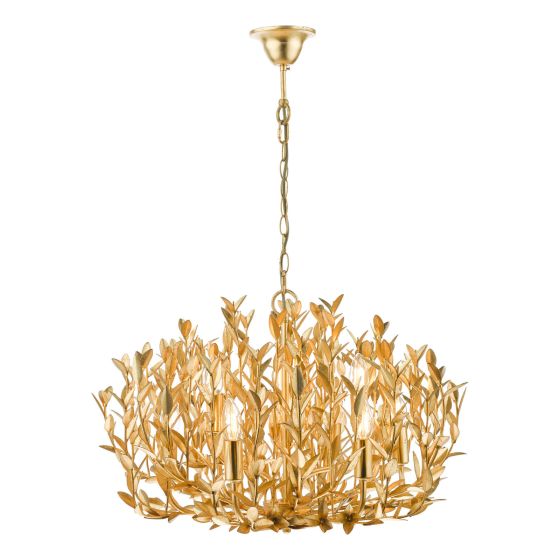där lighting Silvius 9 Light Pendant Gold Leaf