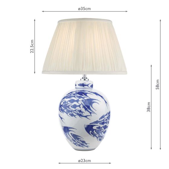 Där Lighting Simone Table Lamp Ceramic With Shade