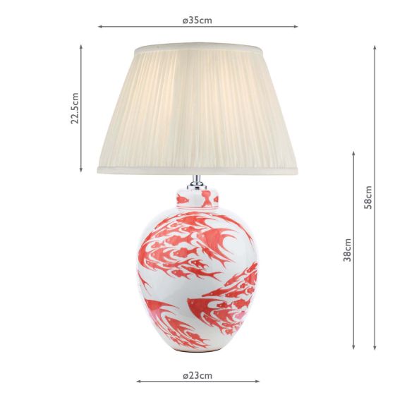 Där Lighting Simone Table Lamp Ceramic With Shade