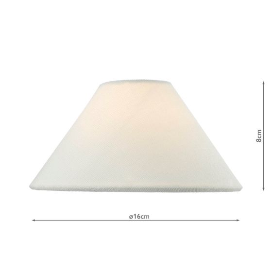 Där Lighting Sivan Table Lamp Shade White 16cm