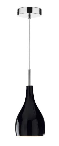 där lighting Soho 1 Light Pendant Black