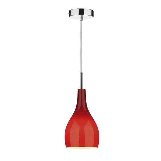 Där Lighting Soho 1 Light Pendant Red