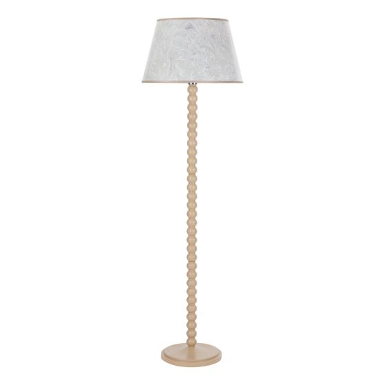 Där Lighting Spool Floor Lamp Cream With Shade