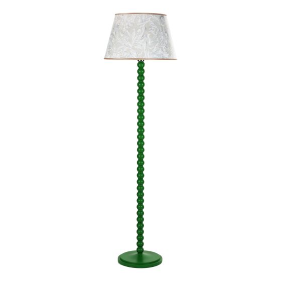 Där Lighting Spool Floor Lamp Green With Shade