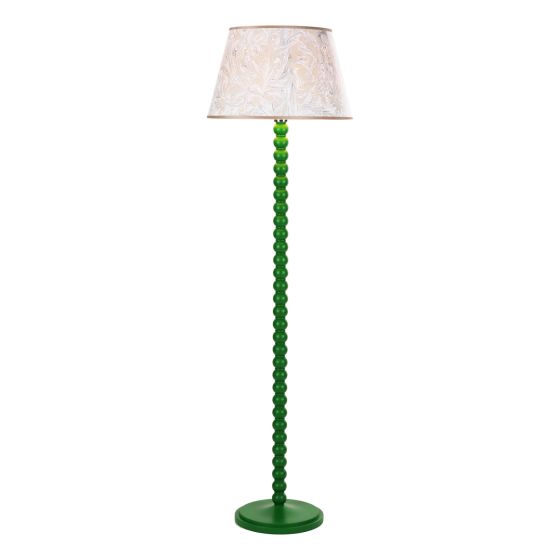 där lighting Spool Floor Lamp Green With Shade
