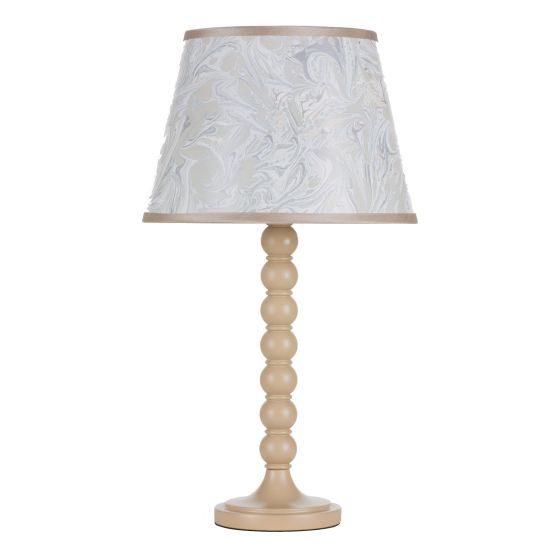 Där Lighting Spool Table Lamp Cream With Shade