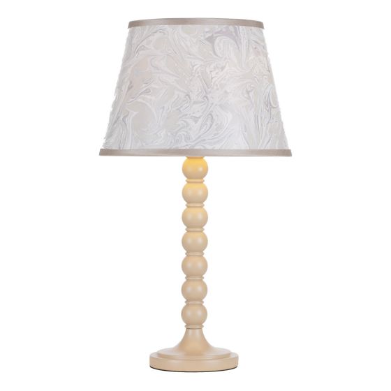 där lighting Spool Table Lamp Cream With Shade