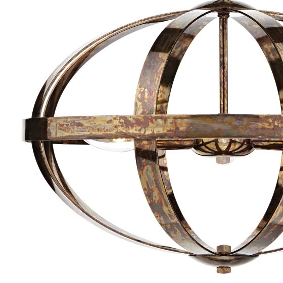 där lighting Symbol 3 Light Pendant Petrol Copper