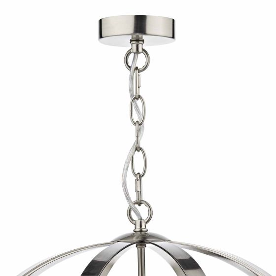 Där Lighting Symbol 3 Light Pendant Satin Chrome