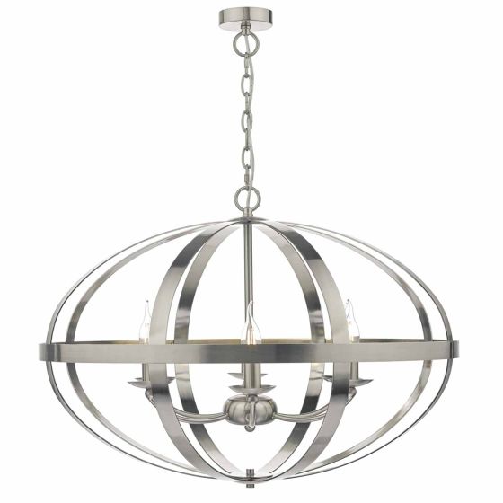 Där Lighting Symbol 6lt Pendant Satin Chrome