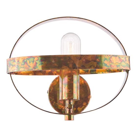 Där Lighting Symbol Wall Light Mottled Copper